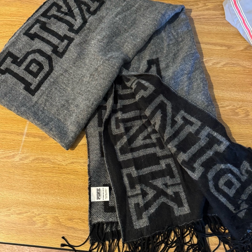 PINK Gray and Black Scarf